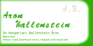 aron wallenstein business card